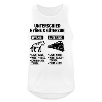 Güterzug und Hyäne - Männer Tank Top atmungsaktiv - Weiß - Vorne - Nick (188cm)