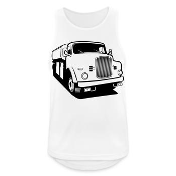Vintage de camion camion - Débardeur respirant Homme - blanc - Devant - Nick (188cm)