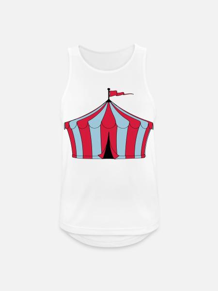 Zirkuszelt - Männer Tank Top atmungsaktiv - Weiß