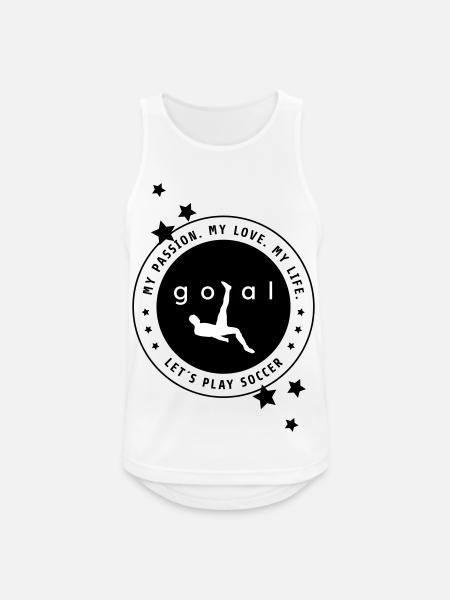 Leidenschaft Fußball - Männer Tank Top atmungsaktiv - Weiß