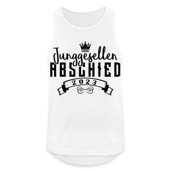 junggesellen abschied 2023 - Männer Tank Top atmungsaktiv - Weiß - Vorne - Nick (188cm)