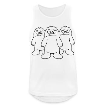 Angry Yetis - Débardeur respirant Homme - blanc - Devant - Nick (188cm)