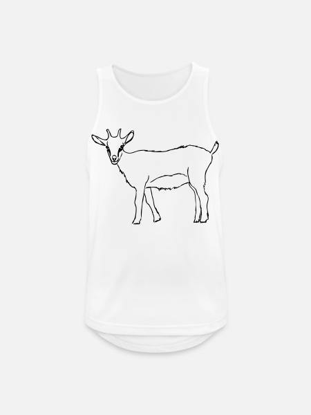 Ziege - Männer Tank Top atmungsaktiv - Weiß