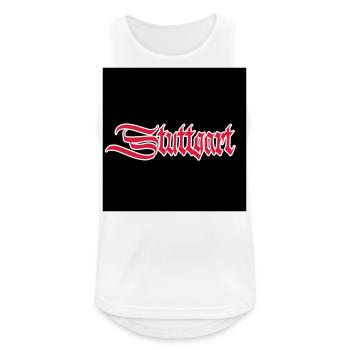 STUTTGART - Männer Tank Top atmungsaktiv - Weiß - Vorne - Nick (188cm)