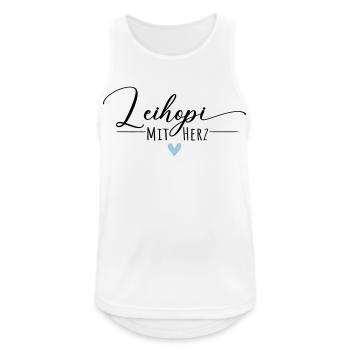 Leihopi mit Herz - Männer Tank Top atmungsaktiv - Weiß - Vorne - Nick (188cm)