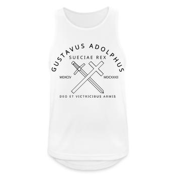 Gustav Adolf - Männer Tank Top atmungsaktiv - Weiß - Vorne - Nick (188cm)