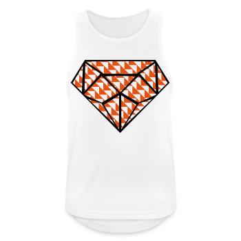 diamond design art 2 - Männer Tank Top atmungsaktiv - Weiß - Vorne - Nick (188cm)
