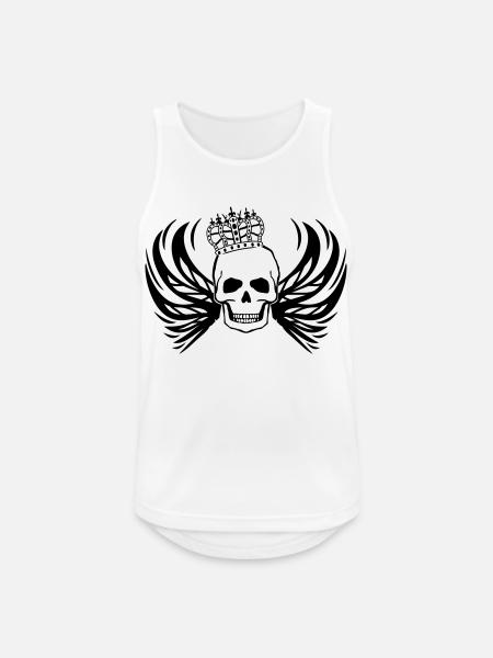 skull king - Männer Tank Top atmungsaktiv - Weiß