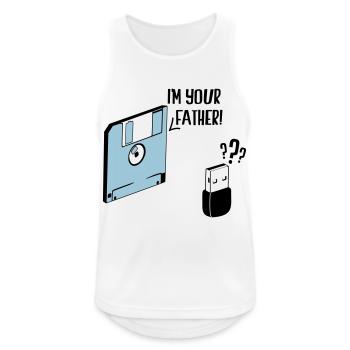 I'm your father - Débardeur respirant Homme - blanc - Devant - Nick (188cm)