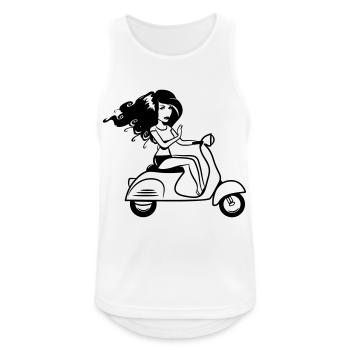 motorroller mädchen sexy - Männer Tank Top atmungsaktiv - Weiß - Vorne - Nick (188cm)