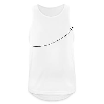 Pfeil gebogen Pfeile Symbol zum selbst gestalten - Männer Tank Top atmungsaktiv - Weiß - Vorne - Nick (188cm)