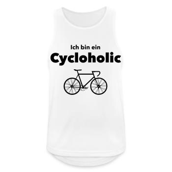 Ich bin ein Cycloholic - Männer Tank Top atmungsaktiv - Weiß - Vorne - Nick (188cm)