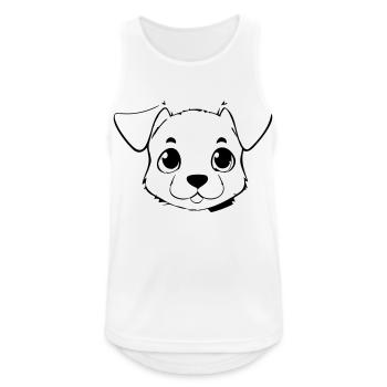 Niedlicher Hund - Männer Tank Top atmungsaktiv - Weiß - Vorne - Nick (188cm)