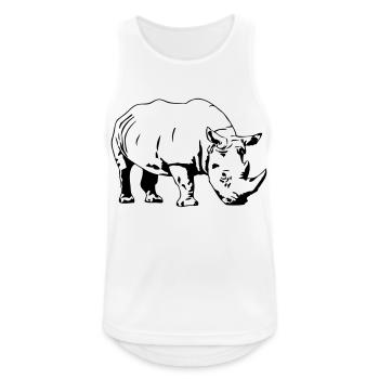Rhino - Men's Breathable Tank Top - white - Front - Nick (188cm)