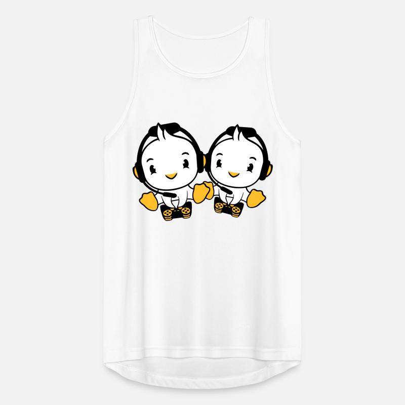 2 Ducks Gamer Gaming Controller Headset Console Men's Breathable Tank Top