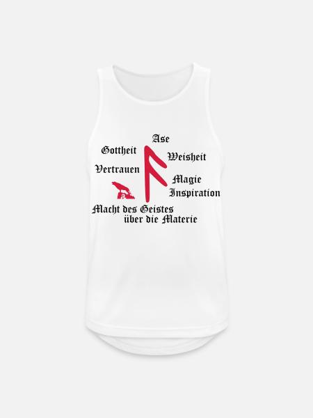 Runa "Ansuz" (ger.) - Männer Tank Top atmungsaktiv - Weiß