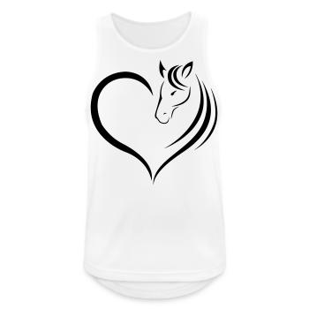 Horse Lovers - Cute Shirt for Girls - Männer Tank Top atmungsaktiv - Weiß - Vorne - Nick (188cm)