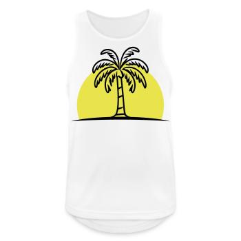 Insel Palme Sommer Sonne - Männer Tank Top atmungsaktiv - Weiß - Vorne - Nick (188cm)
