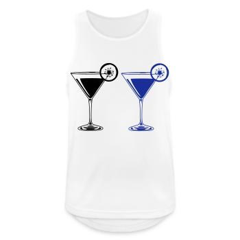 cocktails 2 - Männer Tank Top atmungsaktiv - Weiß - Vorne - Nick (188cm)