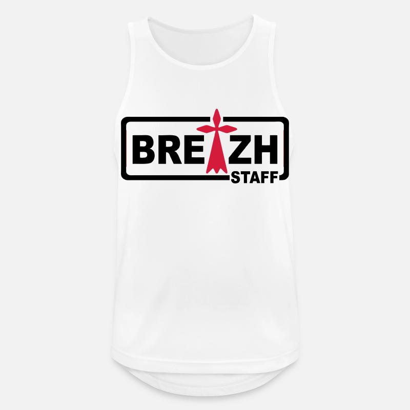 Breizh Mitarbeiter 2 - Männer Tank Top atmungsaktiv - Weiß