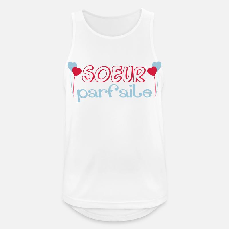 Perfekte SCHWESTER - Männer Tank Top atmungsaktiv - Weiß