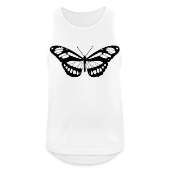 Schmetterling Silhouette - Männer Tank Top atmungsaktiv - Weiß - Vorne - Nick (188cm)