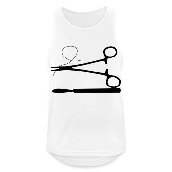Chirurg - Männer Tank Top atmungsaktiv - Weiß - Vorne - Nick (188cm)