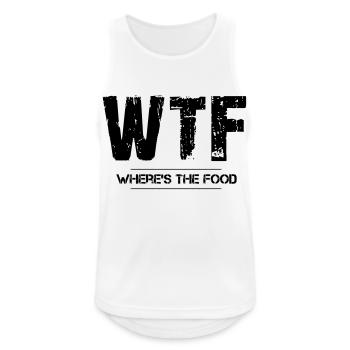 Where is the food - Männer Tank Top atmungsaktiv - Weiß - Vorne - Nick (188cm)