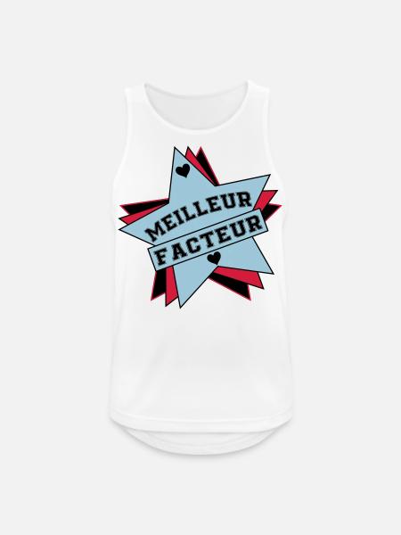 BEST FACTOR - Men's Breathable Tank Top - white