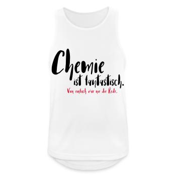 Chemie ist fantastisch - Männer Tank Top atmungsaktiv - Weiß - Vorne - Nick (188cm)