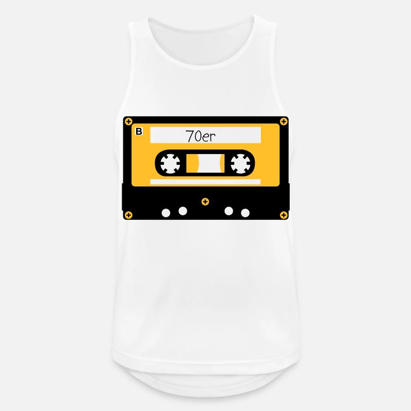 Kassette 70er - Männer Tank Top atmungsaktiv - Weiß