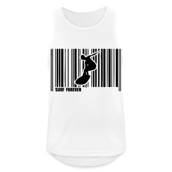 code barre surf - Débardeur respirant Homme - blanc - Devant - Nick (188cm)