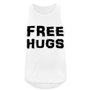 Free Hugs - Débardeur respirant Homme - blanc - Devant - Nick (188cm)