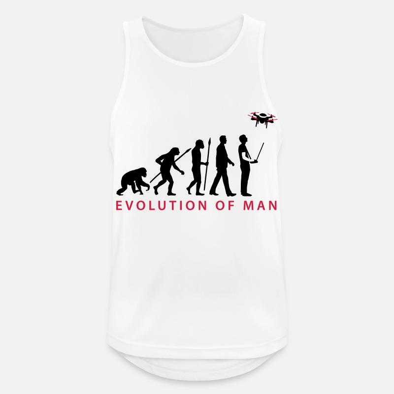 Evolution Modellflieger Drohne 4 Propeller - Männer Tank Top atmungsaktiv - Weiß