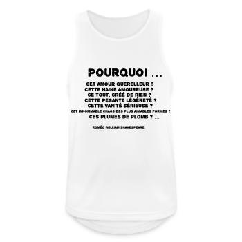 Romeo (Plumes de plomb) - Men's Breathable Tank Top - white - Front - Nick (188cm)