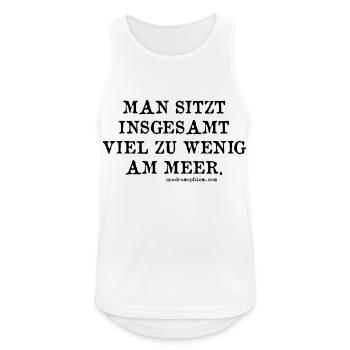 Am Meer - Männer Tank Top atmungsaktiv - Weiß - Vorne - Nick (188cm)