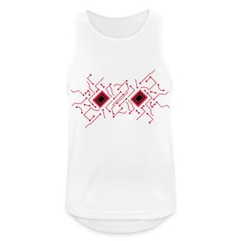 schaltkreis technik leitungen mikrochip festplatte - Männer Tank Top atmungsaktiv - Weiß - Vorne - Nick (188cm)