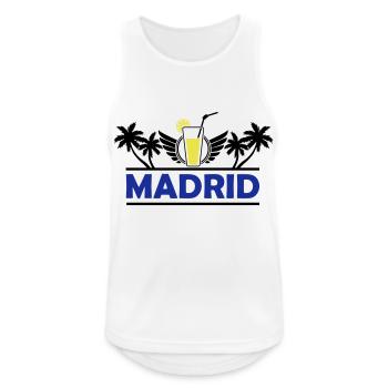 madrid 2 - Männer Tank Top atmungsaktiv - Weiß - Vorne - Nick (188cm)