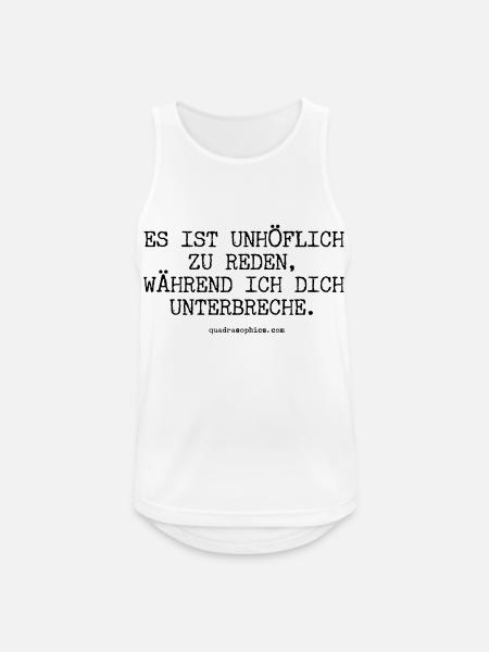 unhöflich zu reden - Männer Tank Top atmungsaktiv - Weiß
