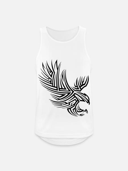 Eagle Tribal Tattoo - Men's Breathable Tank Top - white