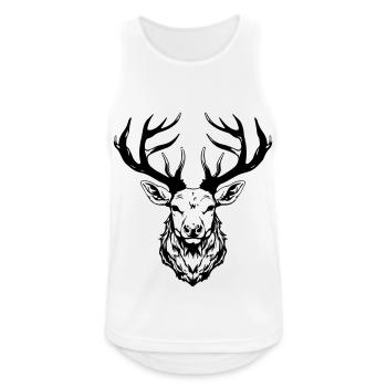 Deer Head - Men's Breathable Tank Top - white - Front - Nick (188cm)