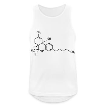 THC Strukturformel - Männer Tank Top atmungsaktiv - Weiß - Vorne - Nick (188cm)