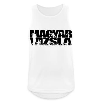 MAGYAR VIZSLA Jagdhund - Männer Tank Top atmungsaktiv - Weiß - Vorne - Nick (188cm)