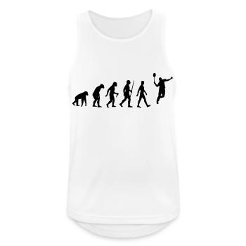 Evolution - badminton, badminton, human, monkey - Men's Breathable Tank Top - white - Front - Nick (188cm)