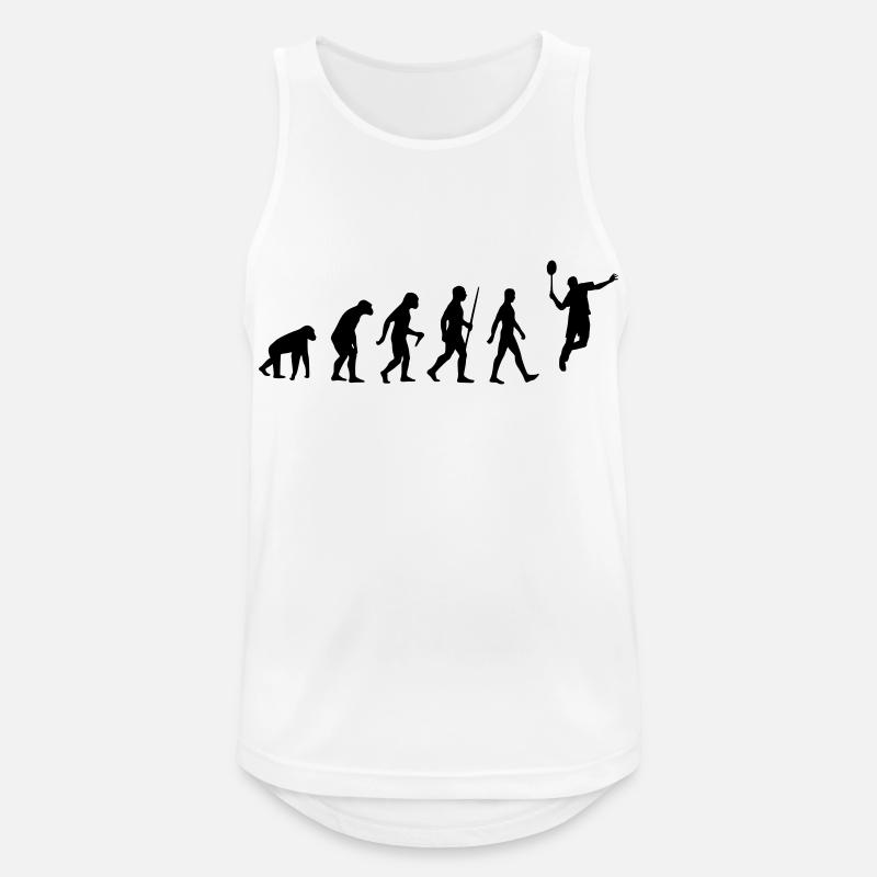 Evolution - badminton, badminton, human, monkey - Men's Breathable Tank Top - white