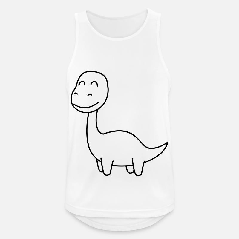 Dinosaurier brontosaurus Comic - Männer Tank Top atmungsaktiv - Weiß