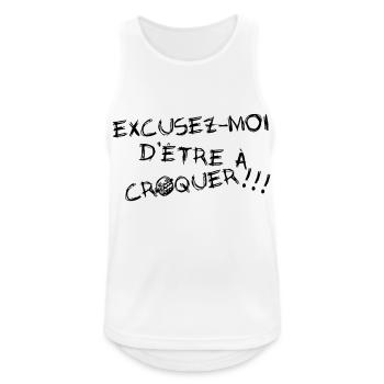 Es tut uns leid zu sein, Kautabletten - Männer Tank Top atmungsaktiv - Weiß - Vorne - Nick (188cm)