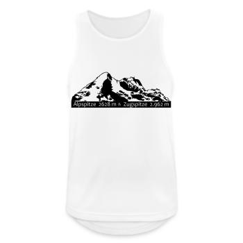 Alpspitze Zugspitze - Männer Tank Top atmungsaktiv - Weiß - Vorne - Nick (188cm)