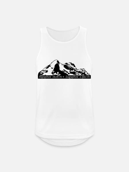 Alpspitze Zugspitze - Men's Breathable Tank Top - white