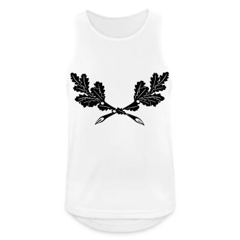 Eiche Logo Jäger 2 - Männer Tank Top atmungsaktiv - Weiß - Vorne - Nick (188cm)